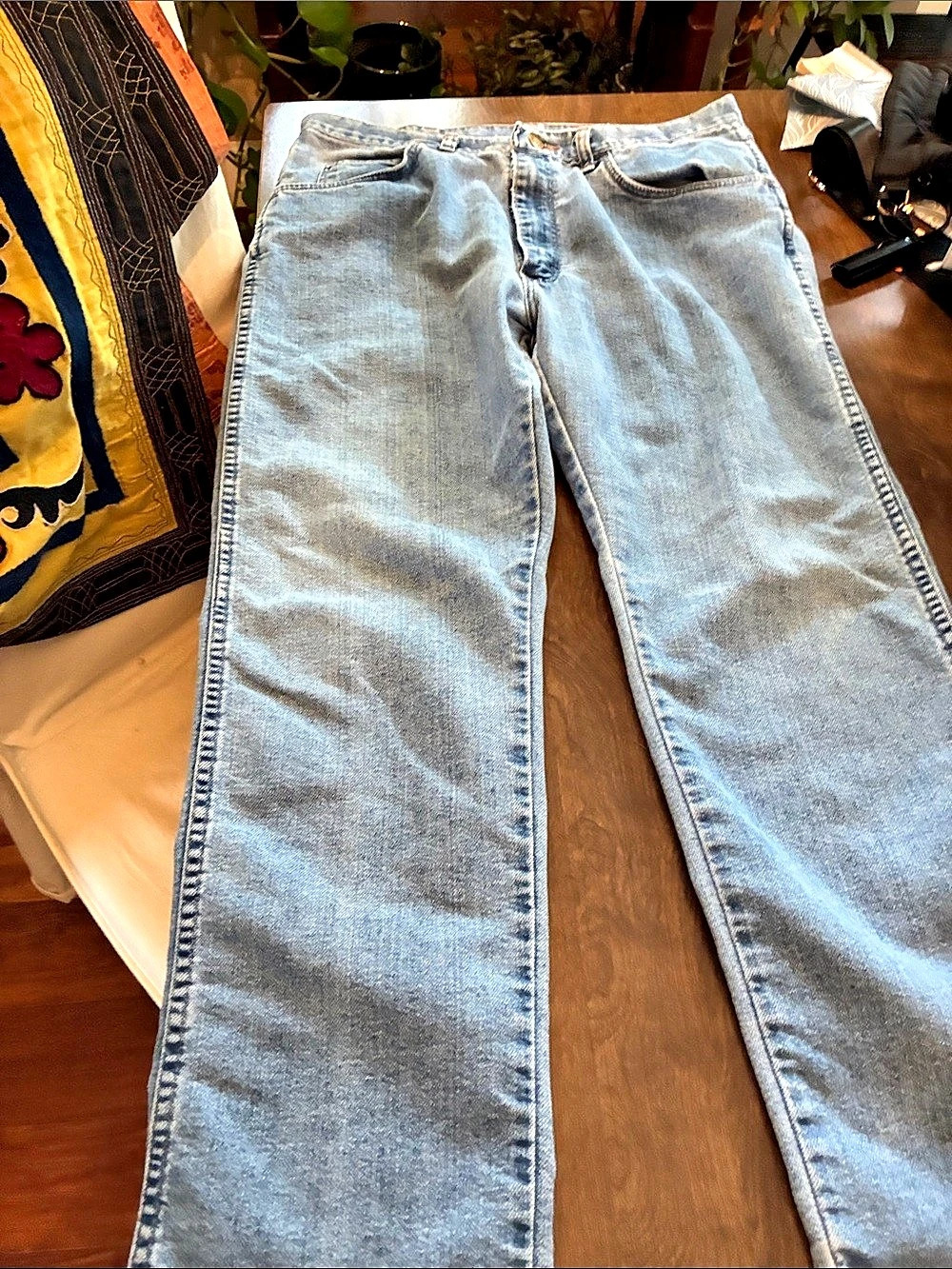 Wrangler Straight Leg Blue Jeans 34/30